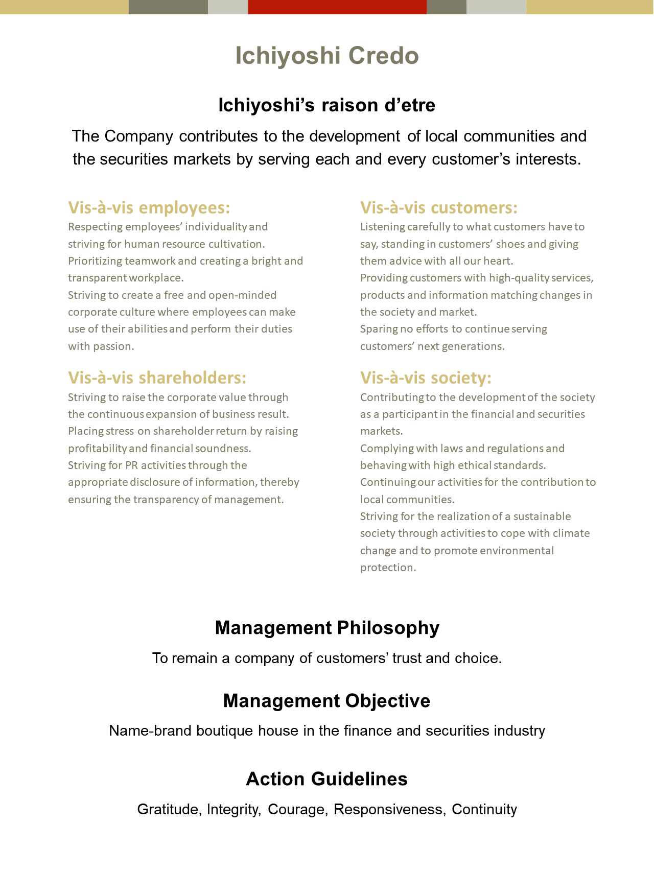 Credo (Mission Statement)