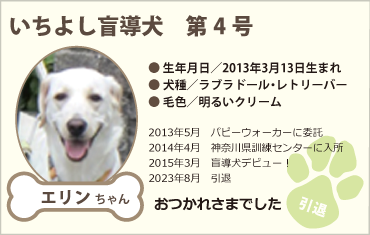 いちよし盲導犬　第4号