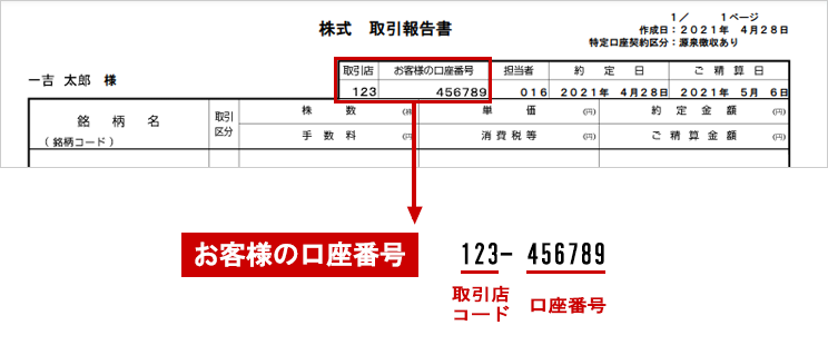 取引報告書